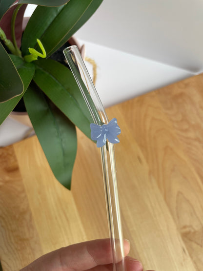 Colorful Bows Glass Straws