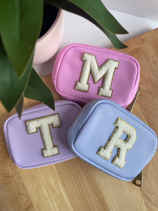 Custom Letter Wallet with Gold Zipper Features