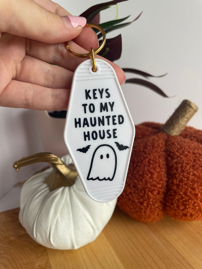 Keys To My Haunted House Motel Keychain
