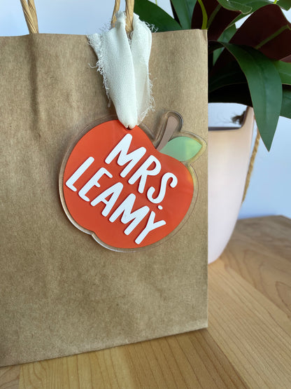 Teacher Themed Acrylic Gift Tags