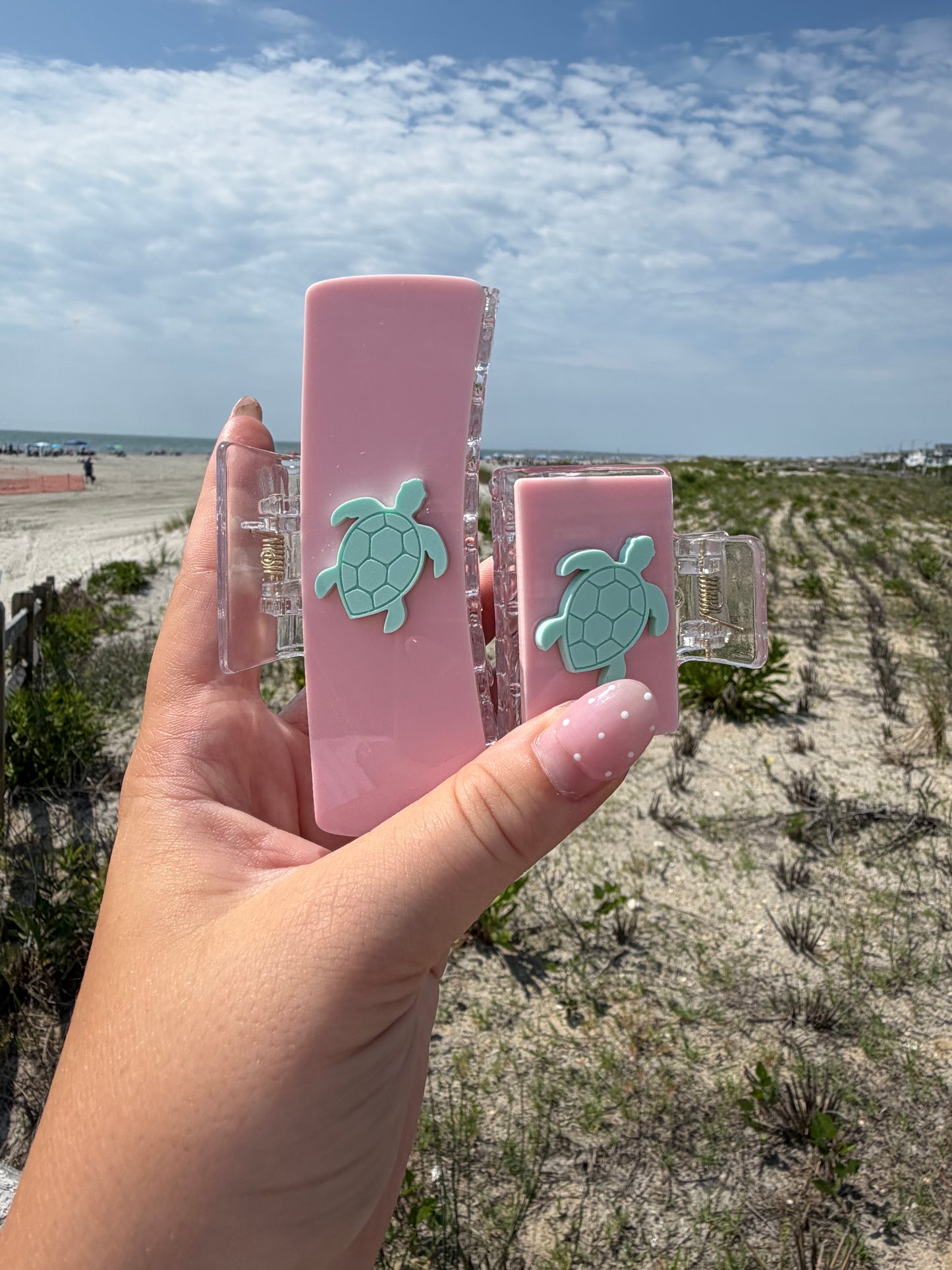 Sea Turtle Acrylic Claw Clip