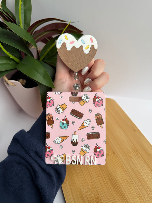 Summer Ice Cream Badge Reel and Backer Bundle