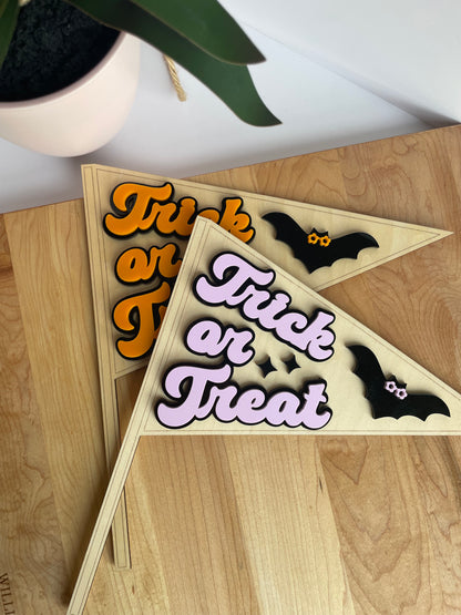Trick or Treat Wooden Pendants