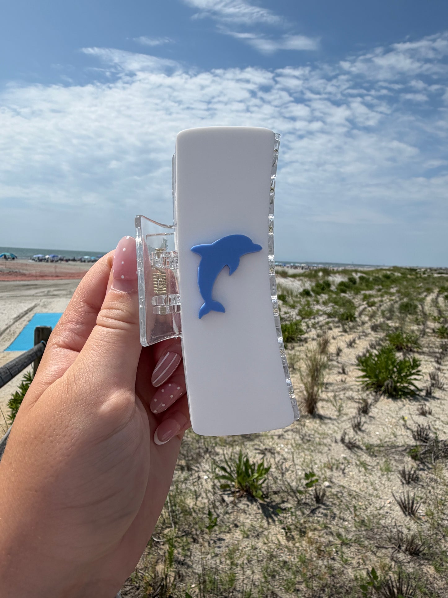 Dolphin Acrylic Claw Clip