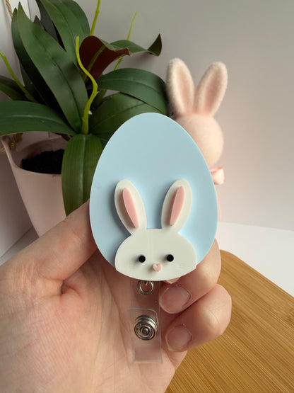 Easter Bunny Egg Acrylic Badge Reel