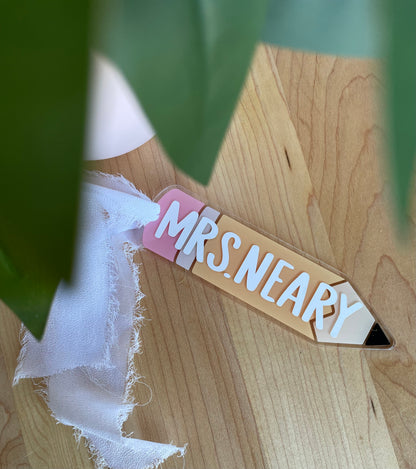 Teacher Themed Acrylic Gift Tags