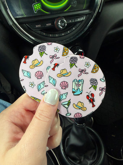 Coastal Girl Car Coasters
