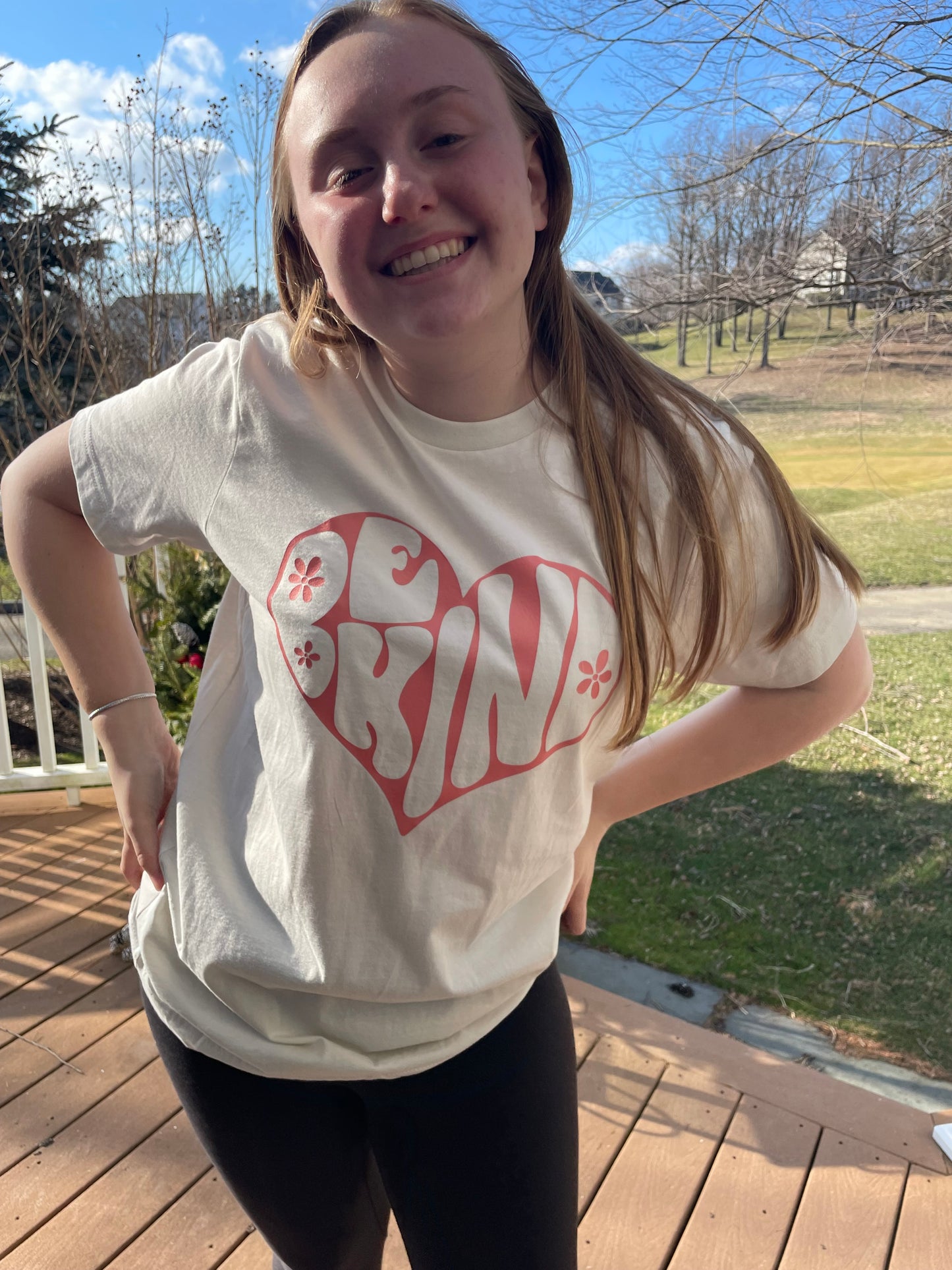 Be Kind Heart Cream Colored Unisex Shirt
