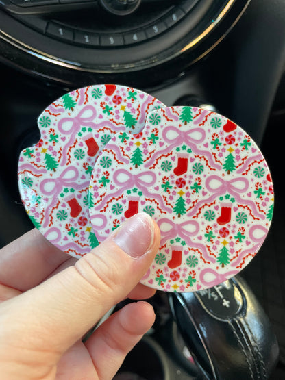 Festive Holiday Car Coasters