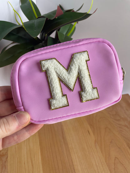 Custom Letter Wallet with Gold Zipper Features