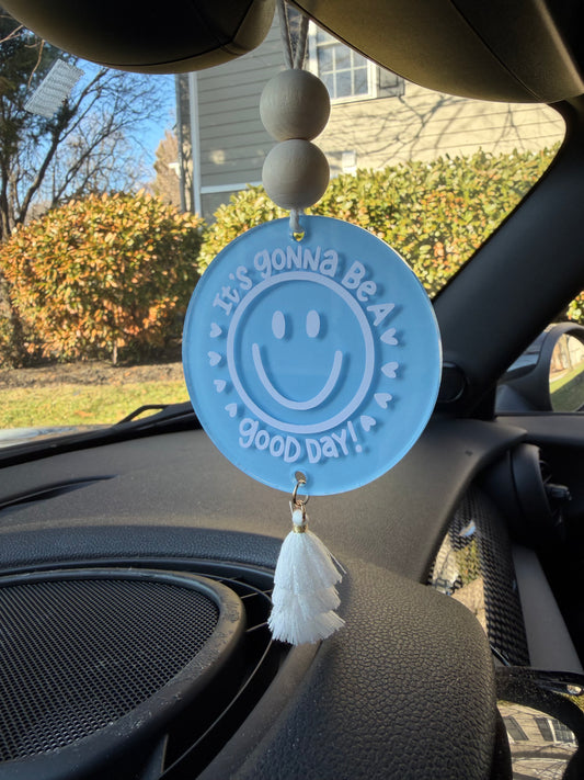 It’s A Good Day Acrylic Rear View Mirror Car Charm