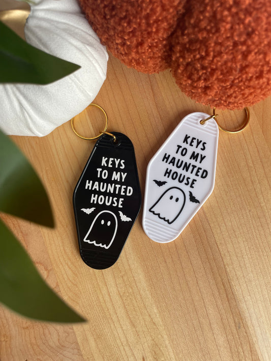 Keys To My Haunted House Motel Keychain