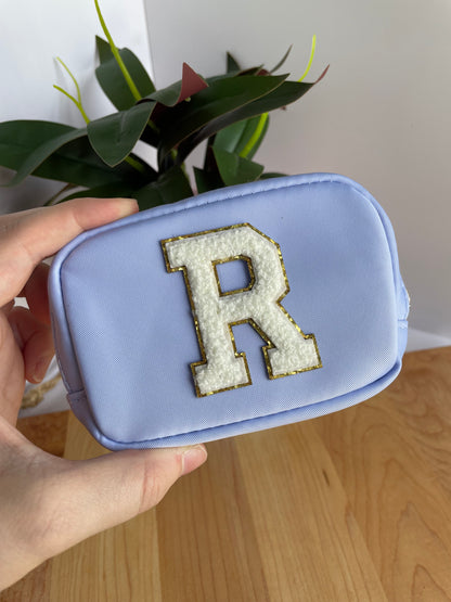 Custom Letter Wallet with Gold Zipper Features