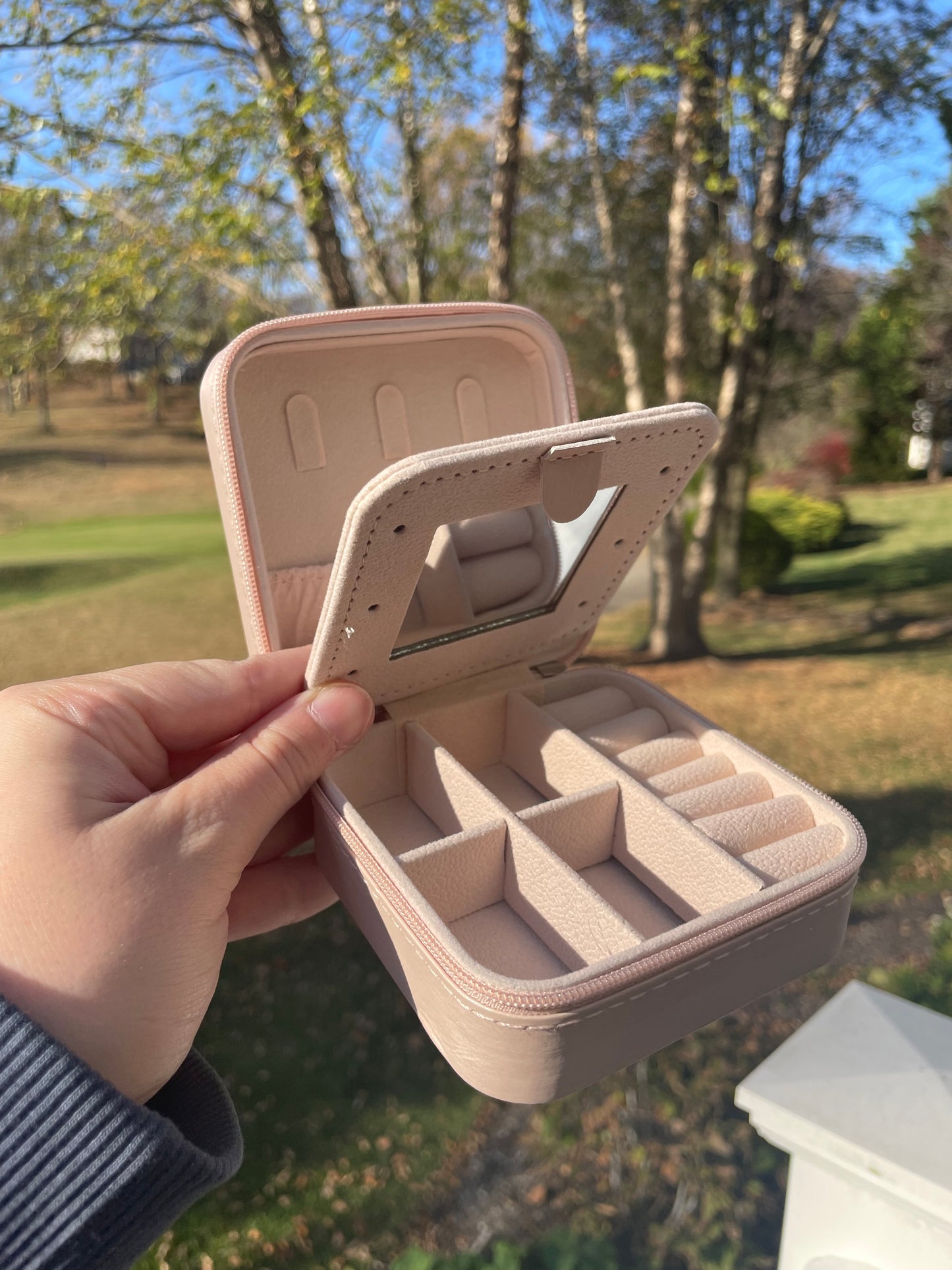 Adorable Gingerbread Man Pale Pink Travel Sized Jewelry Box