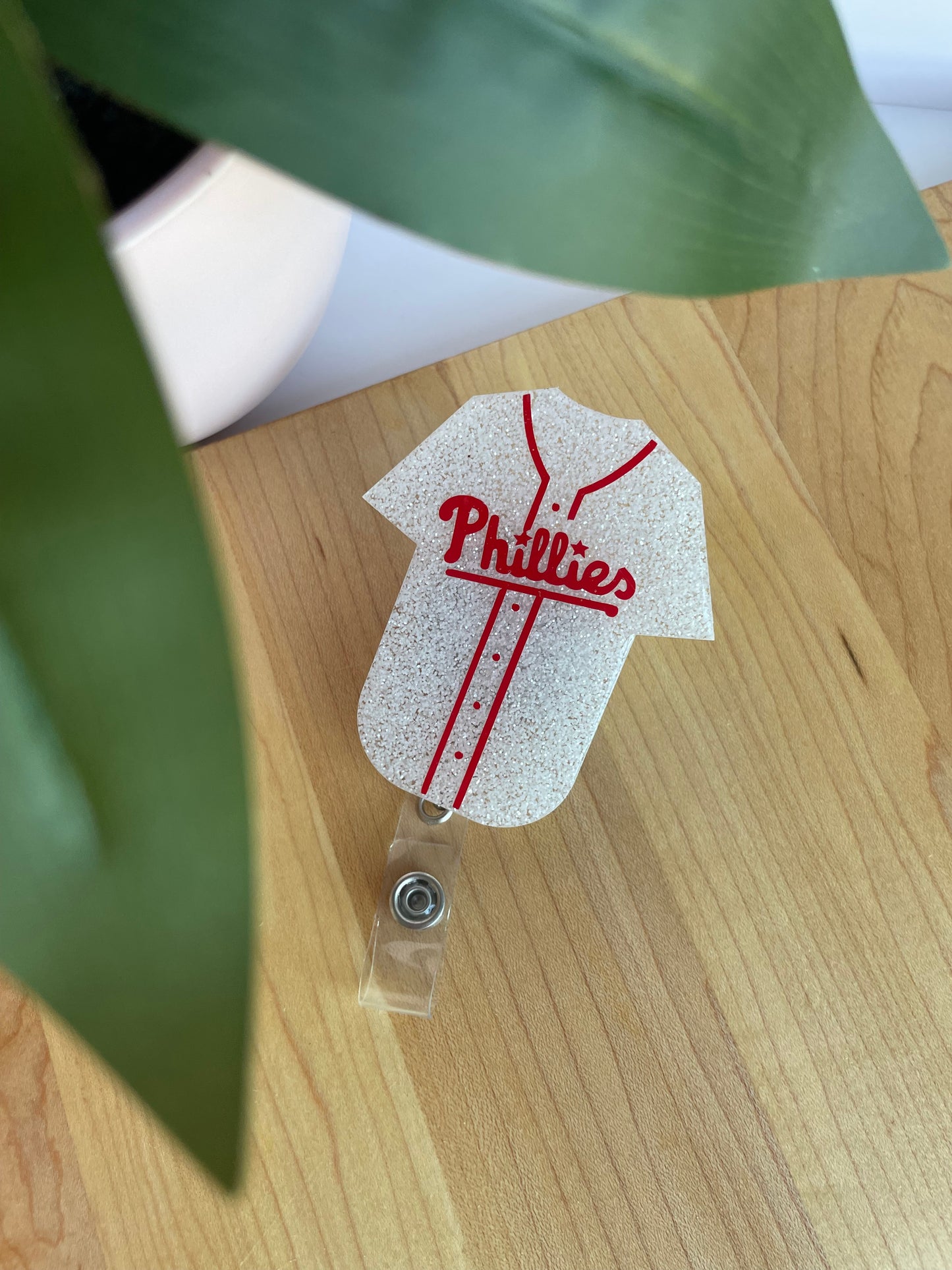 Philadelphia Phillies Jersey Acrylic Badge Reel