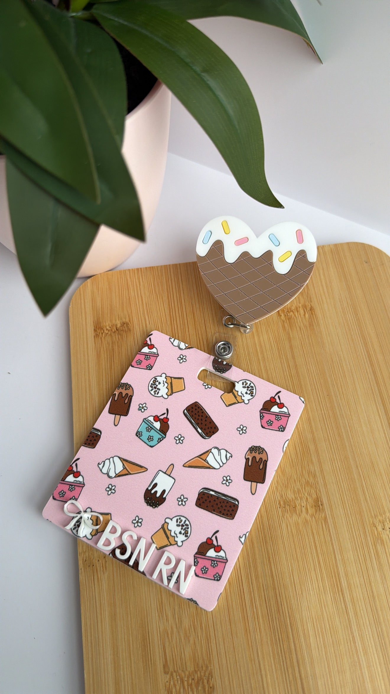 Summer Ice Cream Badge Reel and Backer Bundle