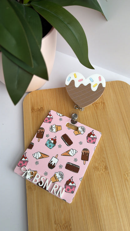 Summer Ice Cream Badge Reel and Backer Bundle