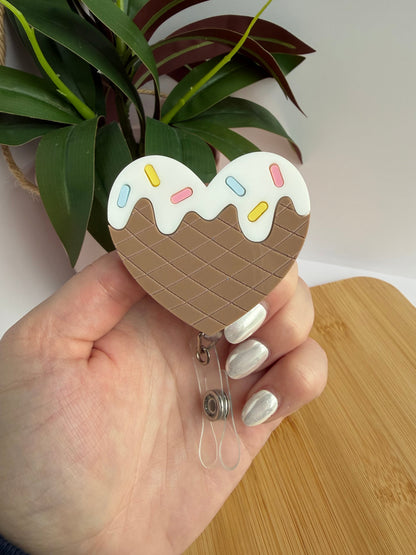 Ice Cream Heart Badge Reel
