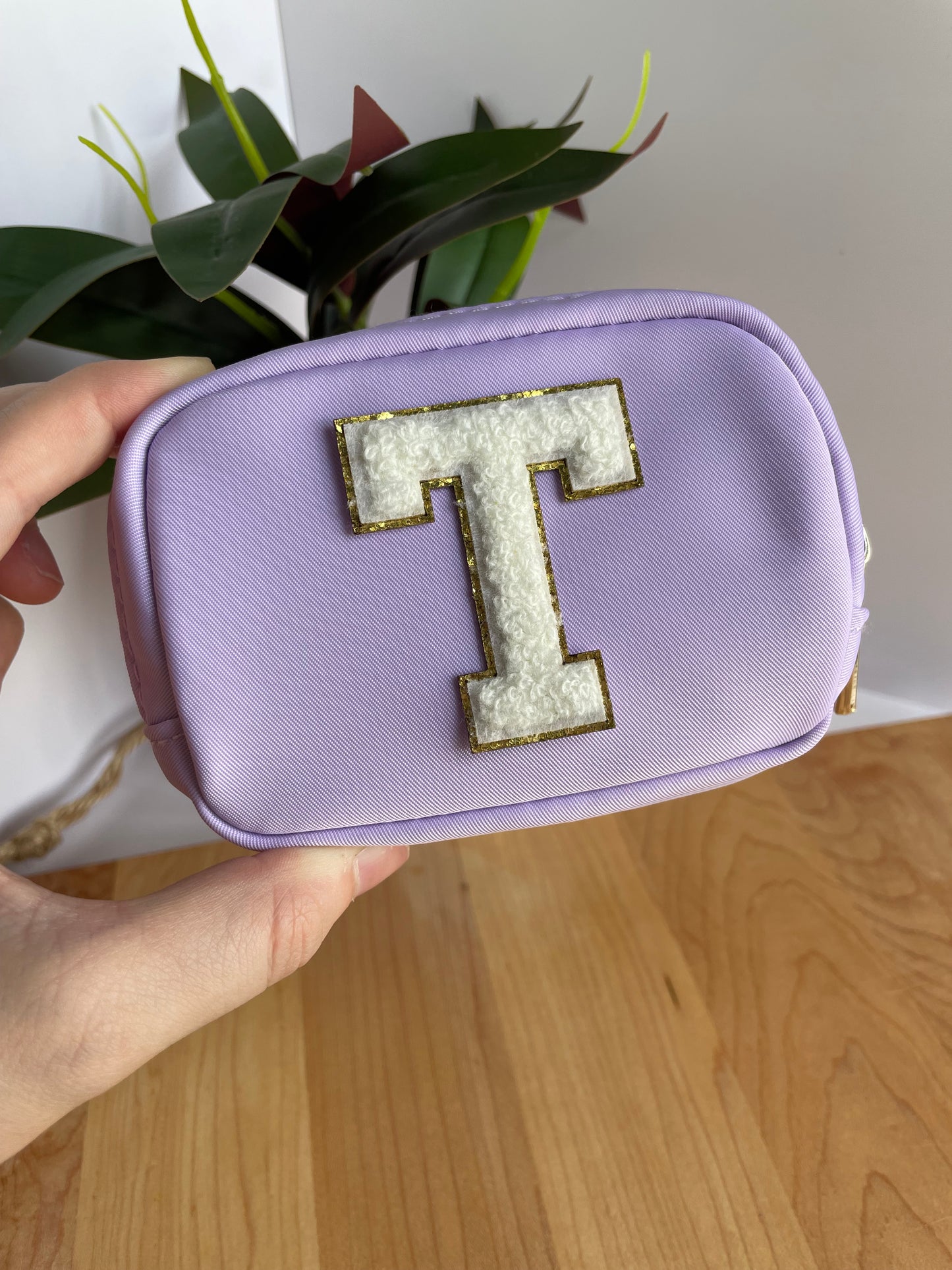 Custom Letter Wallet with Gold Zipper Features