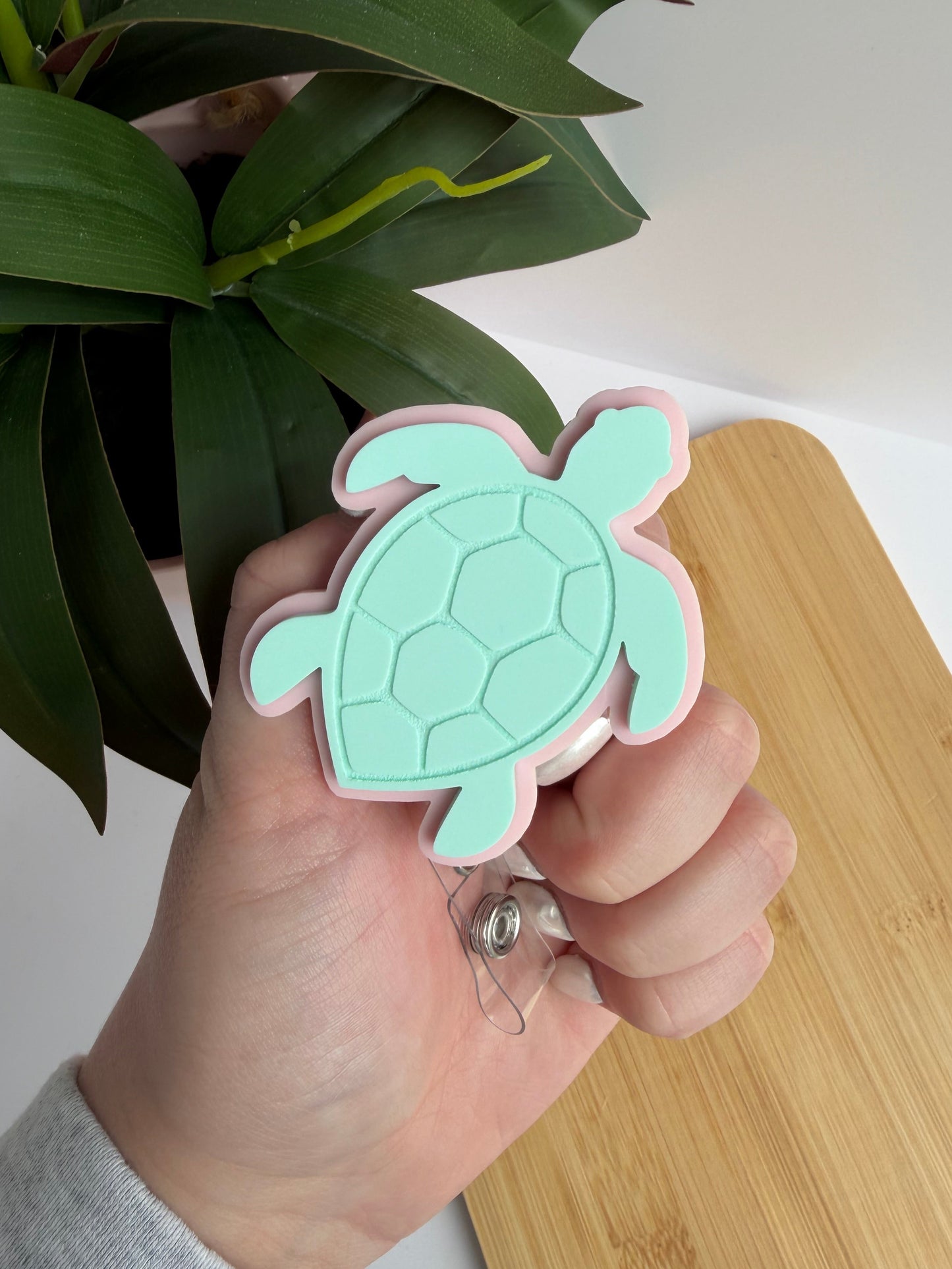 Sea Turtle Acrylic Badge Reel