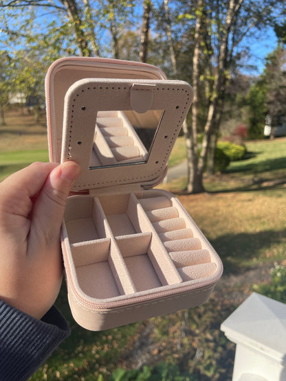 Adorable Gingerbread Man Pale Pink Travel Sized Jewelry Box