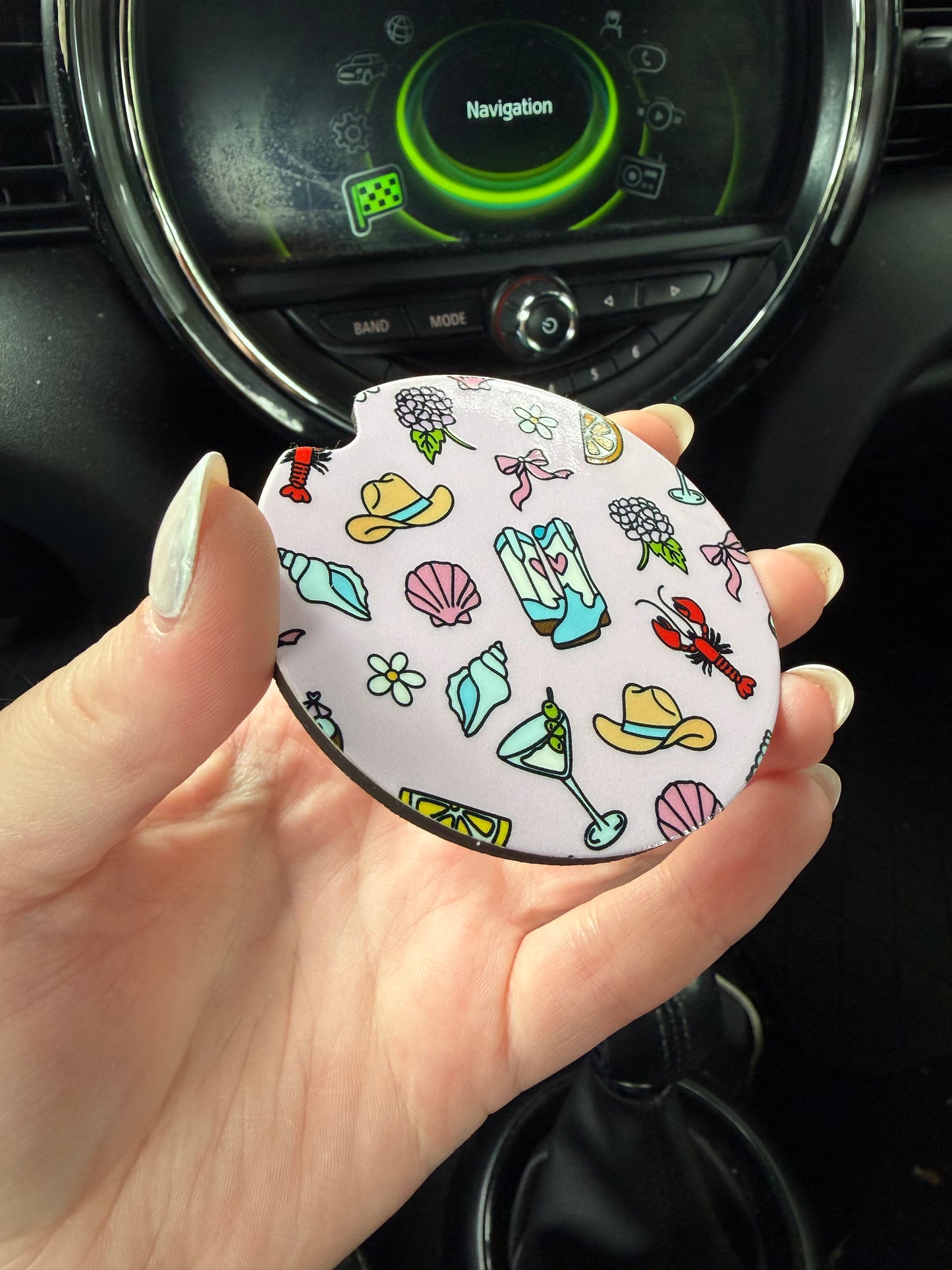Coastal Girl Car Coasters