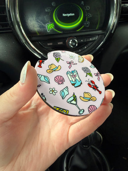 Coastal Girl Car Coasters