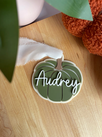 Pretty Pumpkins Custom Acrylic Gift Tags
