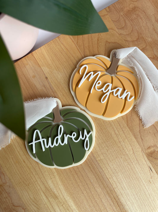 Pretty Pumpkins Custom Acrylic Gift Tags