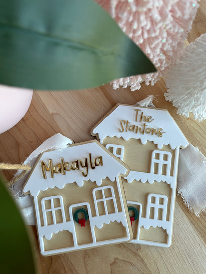 Gingerbread House Custom Gift Tag/Ornament