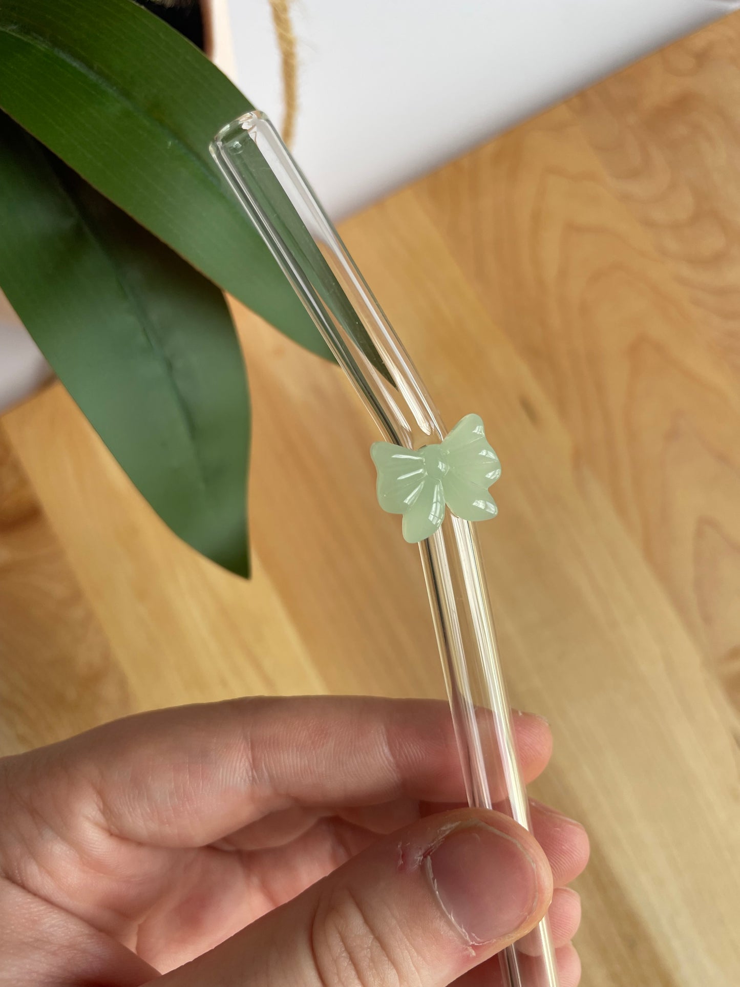 Colorful Bows Glass Straws