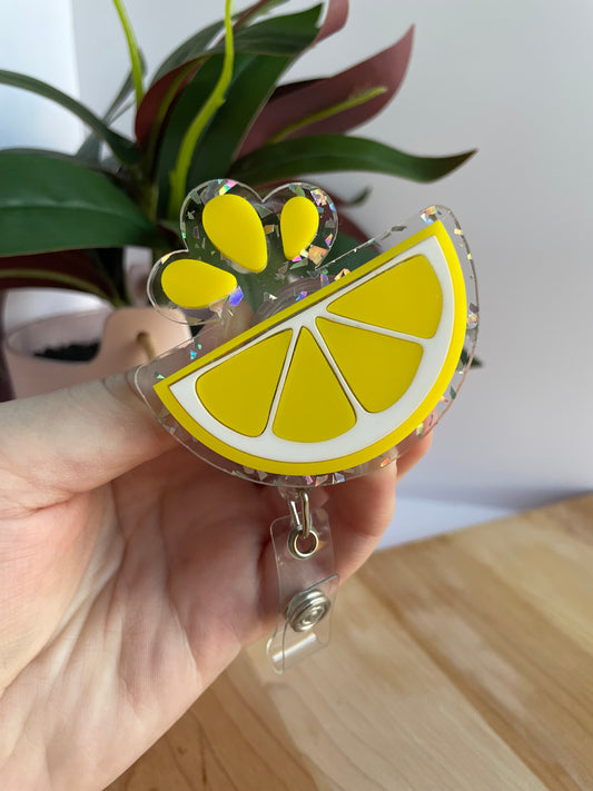 Yellow Lemon Badge Reel