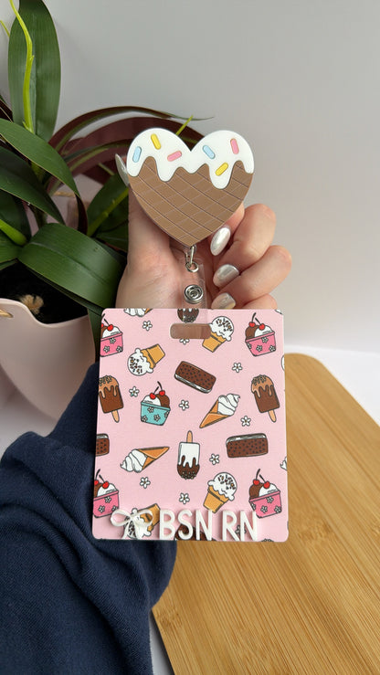 Summer Ice Cream Badge Reel and Backer Bundle
