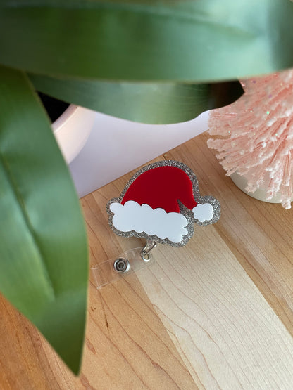 Santa Hat and Sparkles Badge Reel