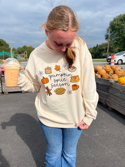 Pumpkin Spice Season Cozy Fall Sweatshirt