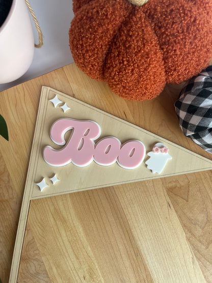 Boo! Cute Ghost Wooden Pendants