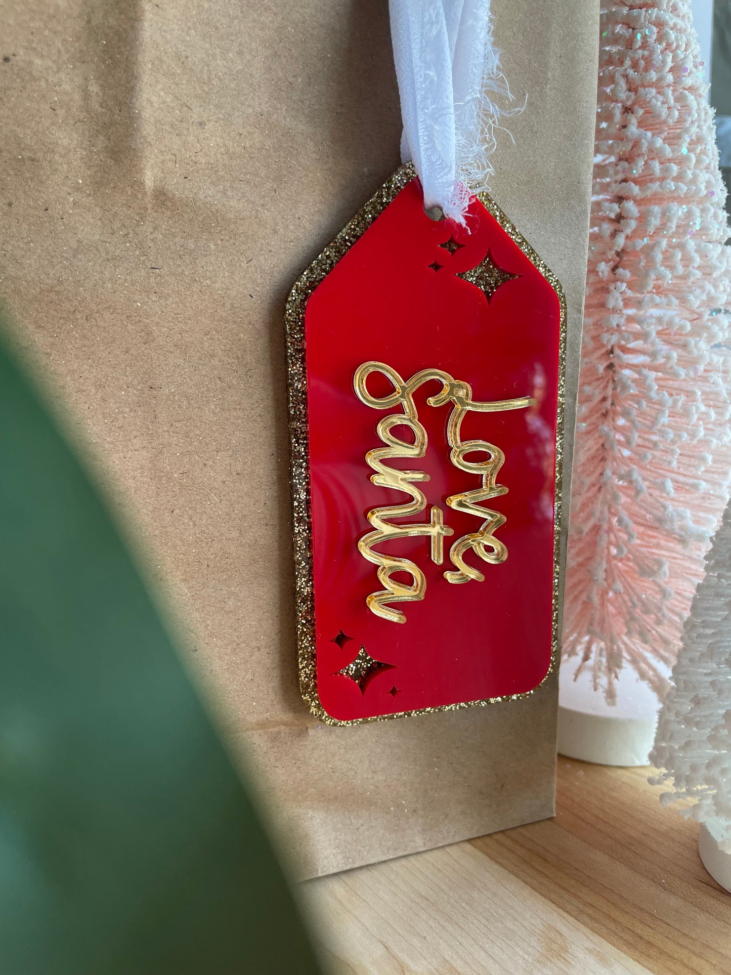 Love, Santa Acrylic Gift Tag
