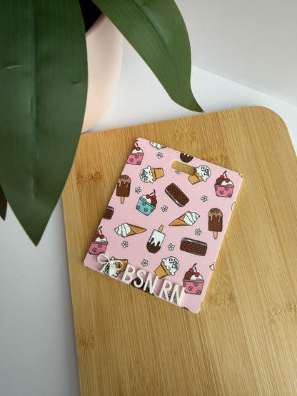 Summer Ice Cream Fun Acrylic Badge Backer