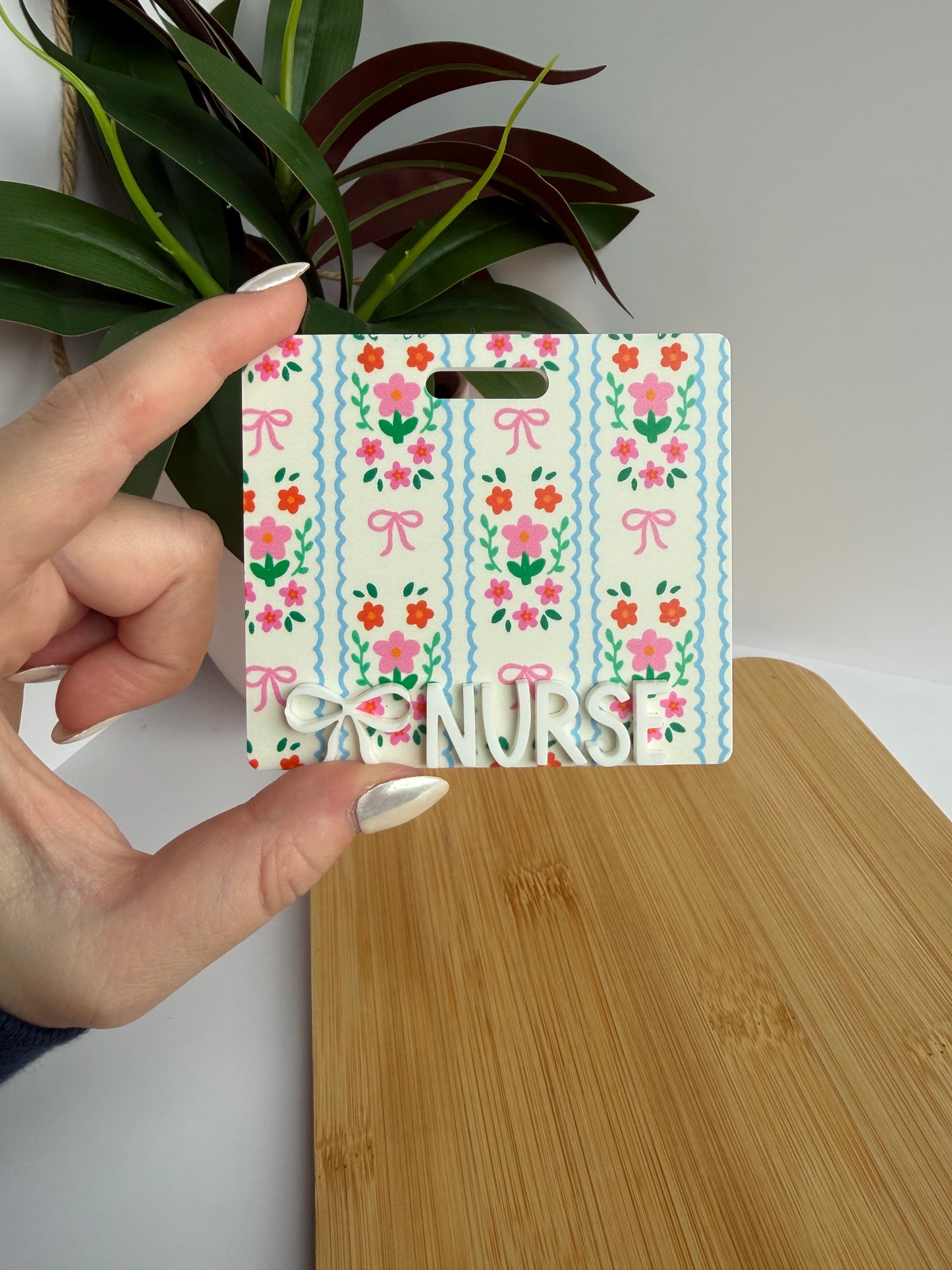 Spring Wildflowers Acrylic Badge Backer