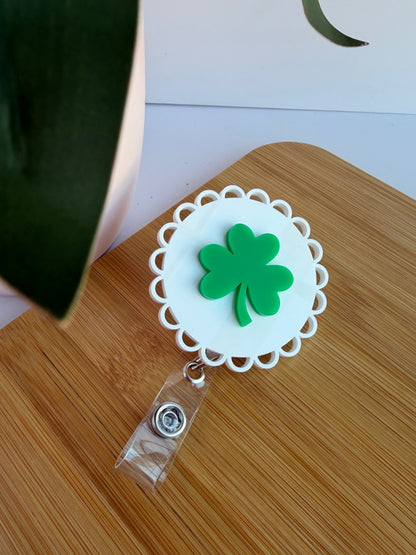 Feeling Lucky Acrylic Badge Reel
