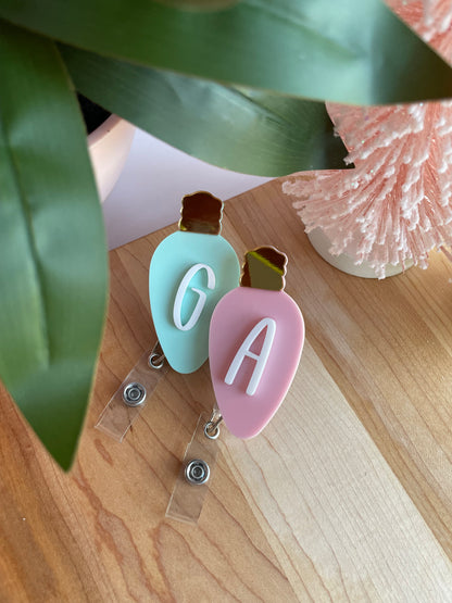 Christmas Lightbulb Badge Reel