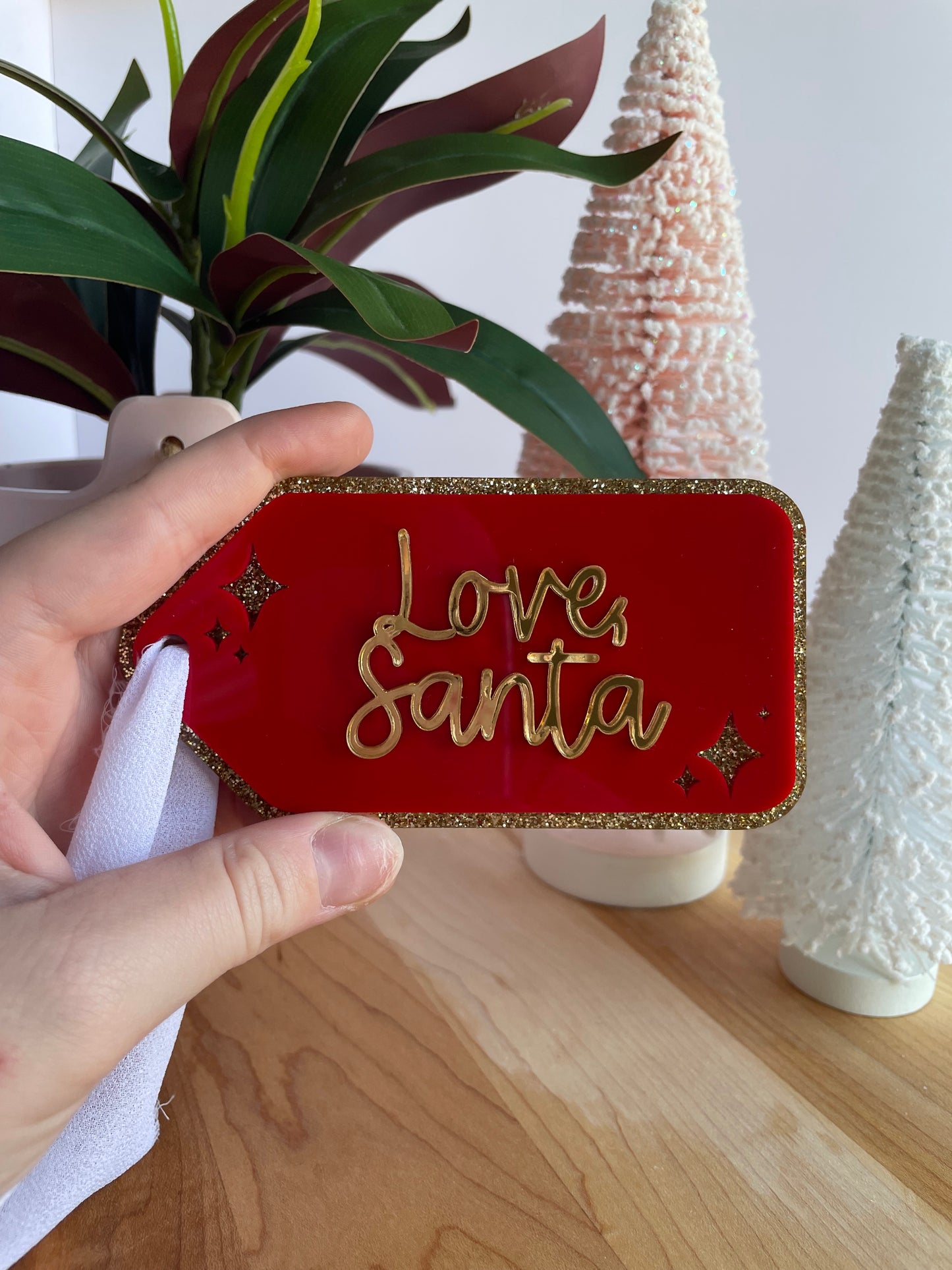 Love, Santa Acrylic Gift Tag