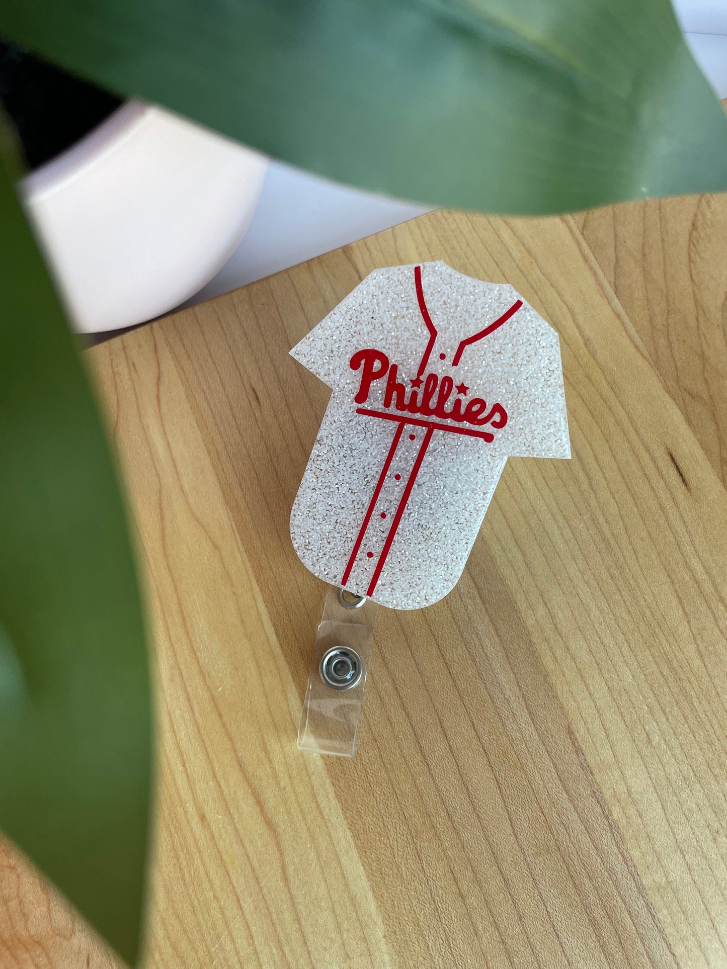 Philadelphia Phillies Jersey Acrylic Badge Reel