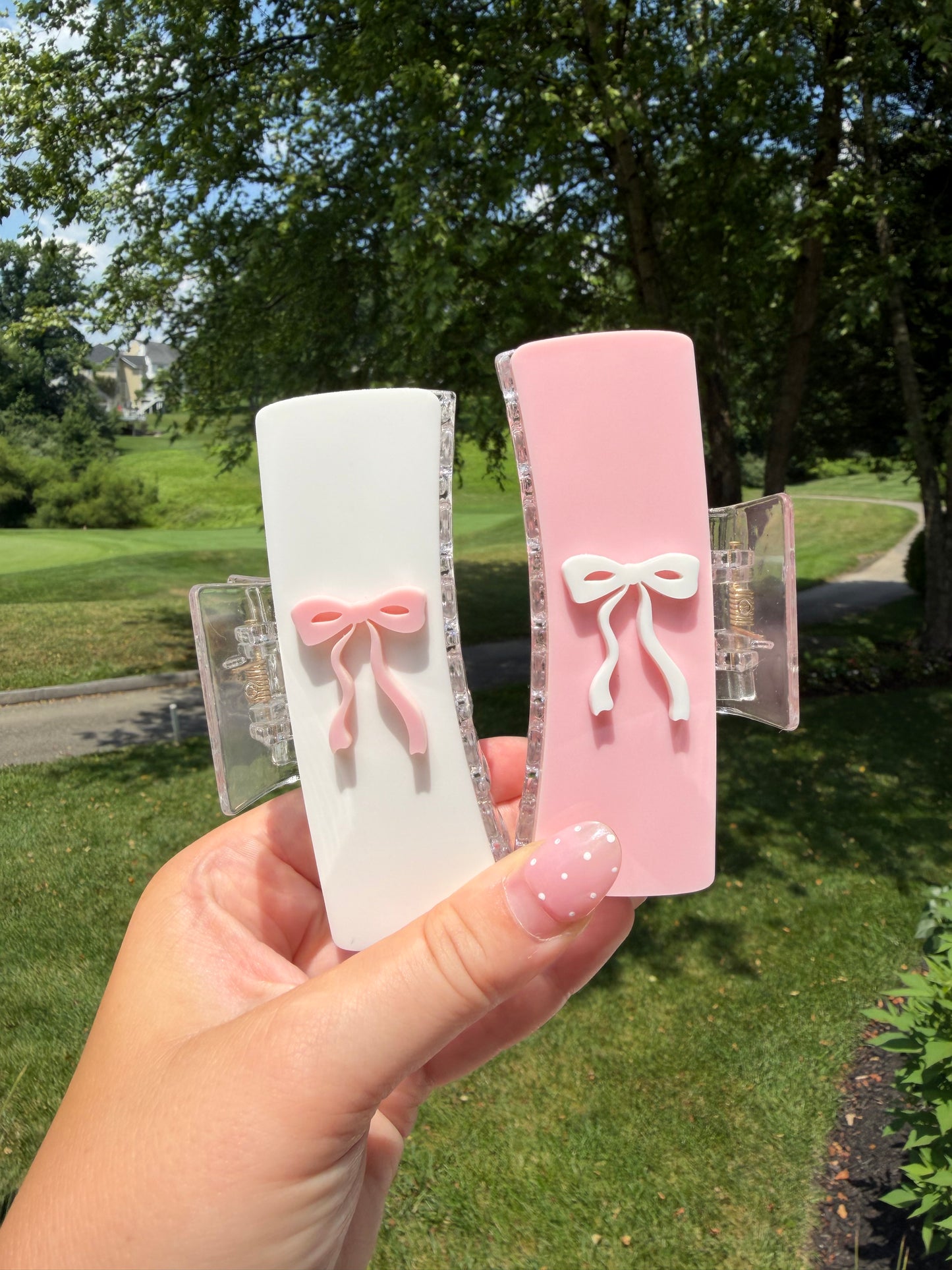Coquette Bow Acrylic Claw Clip