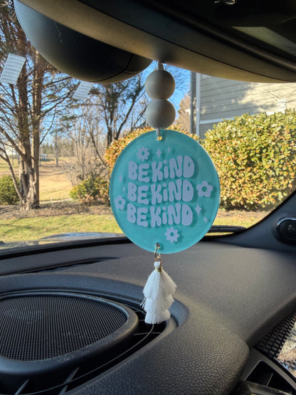 Be Kind Acrylic Rear View Mirror Car Charm