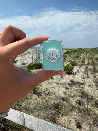 Beachy Seashells Acrylic Claw Clip