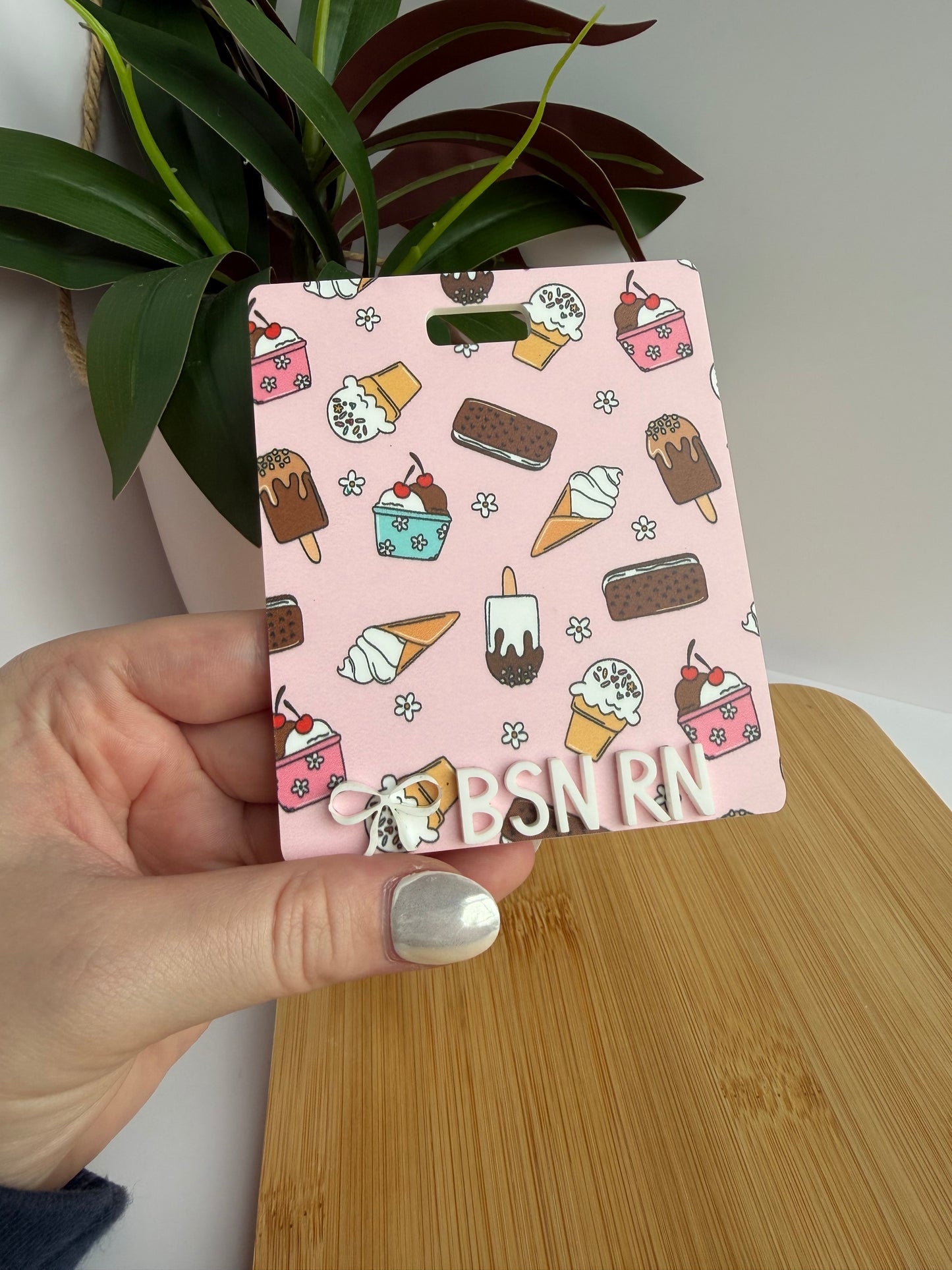 Summer Ice Cream Fun Acrylic Badge Backer