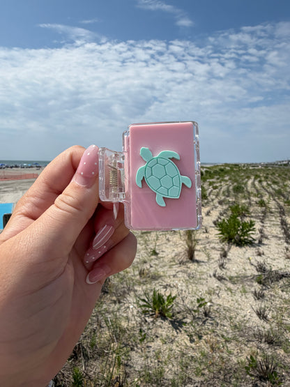 Sea Turtle Acrylic Claw Clip