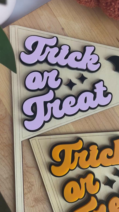 Trick or Treat Wooden Pendants
