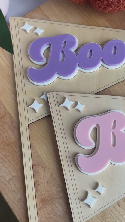 Boo! Cute Ghost Wooden Pendants